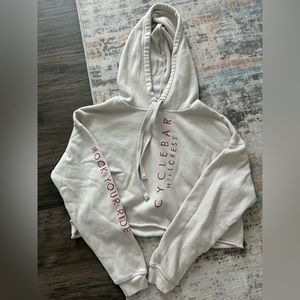 Cyclebar cropped hoodie